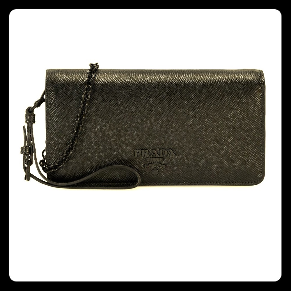 Prada mini leather crossbody bag